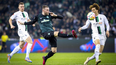 Werder-Stürmer Ducksch (M.) traf doppelt gegen Gladbach