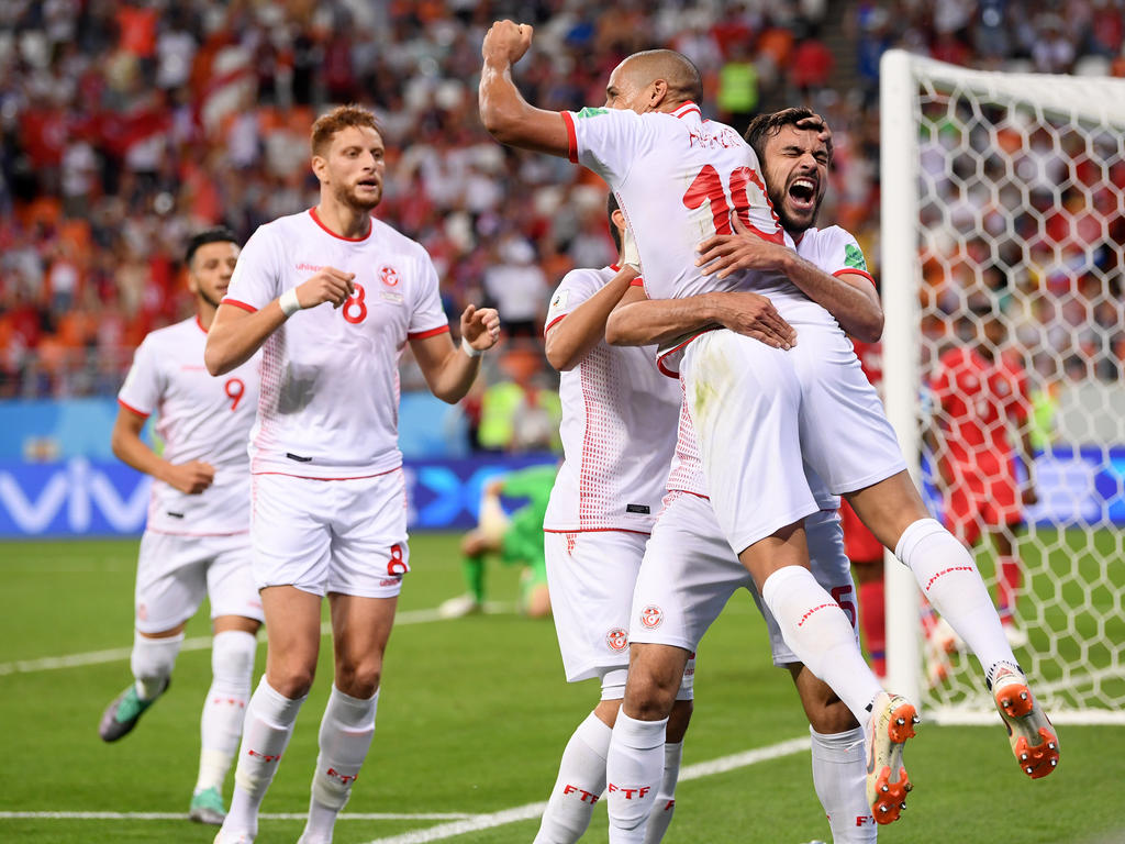 Túnez celebra la única victoria en este Mundial contra Panamá. (Foto: Getty)