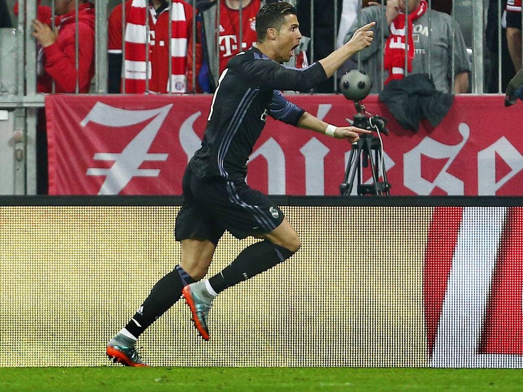 Ronaldo celebra el empate de los españoles en el Allianz. (Foto: Imago)