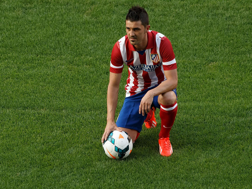 David Villa geht in der Saison 2013/2014 für Atletico Madrid auf Torejagd