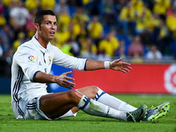 Cristiano, en el suelo en el partido disputado en Las Palmas. (Foto: Getty)