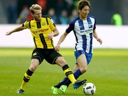 In Berlin mal wieder von Anfang an auf dem Platz: André Schürrle (l.)
