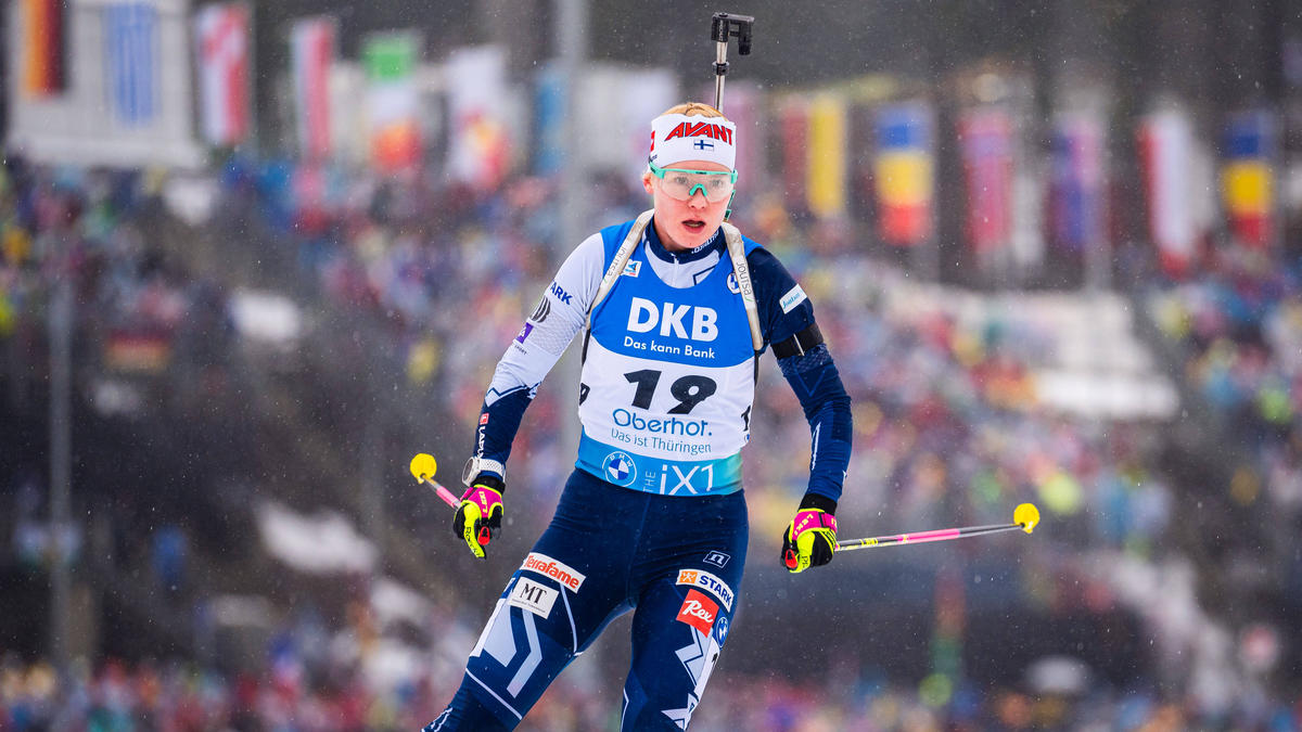 Auf Suvi Minkkinen ruhen die Hoffnungen der finnischen Biathletinnen