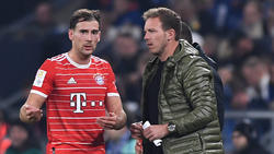 Leon Goretzka (l.) und Julian Nagelsmann kamen beim FC Bayern gut miteinander aus (Archivbild aus November 2022)