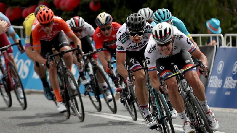 Daryl Impey (vorne) war auf der 4. Etappe der Tour Down Under nicht zu schlagen Daryl Impey (vorne) war auf der 4. Etappe der Tour Down Under nicht zu schlagen