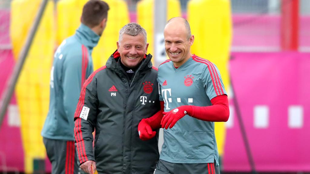 Arjen Robben beim FC Bayern zurück im Team-Training