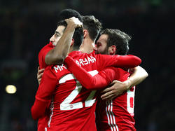 Juan Mata (r.) erzielte die Führung für Manchester United