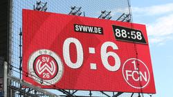 Der 1. FC Nürnberg feiert einen Kantersieg