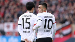 Daichi Kamada (l.) und Filip Kostic von Eintracht Frankfurt