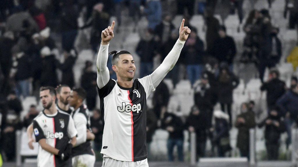 Ronaldo celebra un tanto con la Juventus.