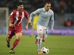 Éver Banega anotó el primer gol del Sevilla en Balaídos. (Foto: Imago)