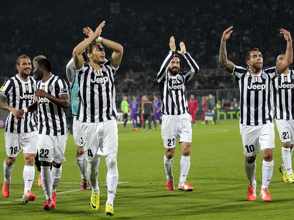 Die Spieler von Juventus lassen sich feiern
