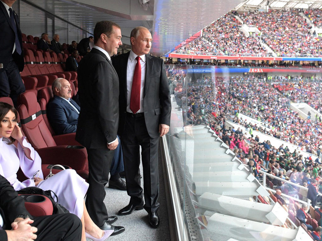Während des Eröffnungspiels war Russlands Präsident Wladimir Putin noch im Stadion zugegen
