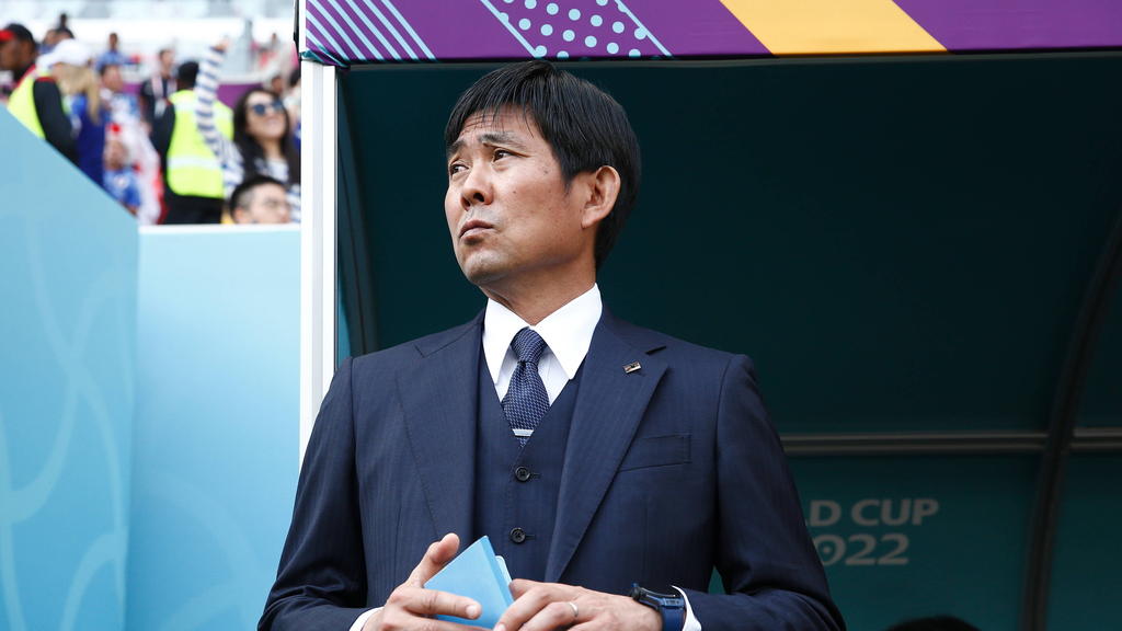 Japans Trainer Hajime Moriyasu steht in der Heimat in der Kritik