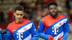 Nehmen den Ligabetrieb mit dem FC Bayern wieder auf: Jamal Musiala und Alphonso Davies