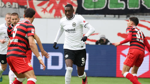 Hat das Interesse großer Klubs geweckt: Torjäger Randal Kolo Muani von Eintracht Frankfurt
