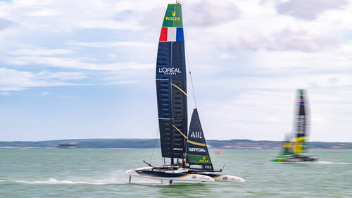 Sieger vor Sassnitz: Das französische Sail-GP-Team.