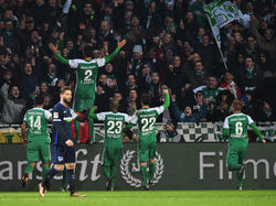 Werder Bremen feiert den entscheidenden Treffer
