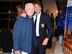 Trapattoni (l.) mit Chelsea-Coach Conte