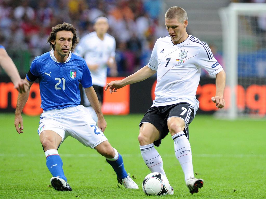 Pirlo und Schweinsteiger spielten im Halbfinale der EM 2012 gegeneinander