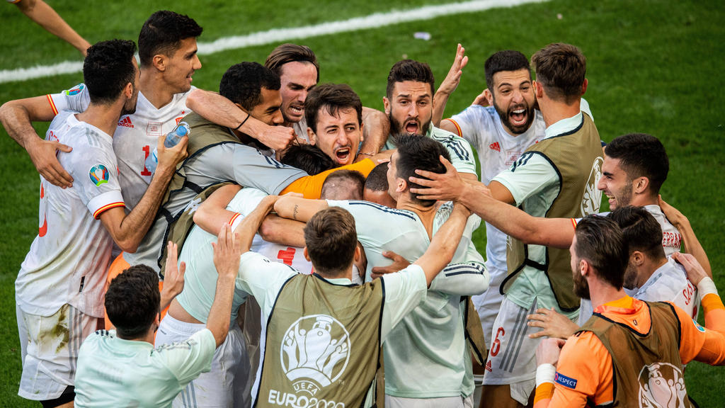 Spanien jubelt über den Einzug ins Viertelfinale der EM 2021