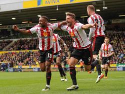 Sunderland bejubelt den Sieg gegen Norwich City