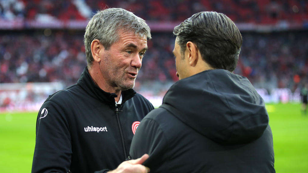 Friedhelm Funkel (l.) lobte Bayern-Trainer Niko Kovac