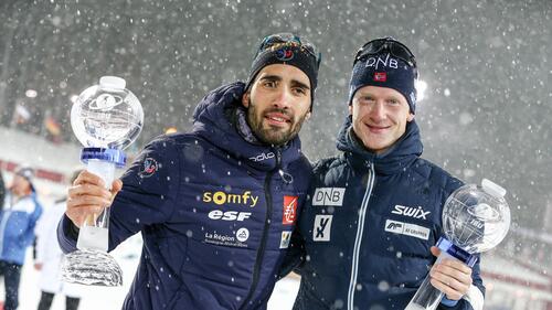 Lange Zeit Konkurrenten im Biathlon-Weltcup: Bö und Fourcade