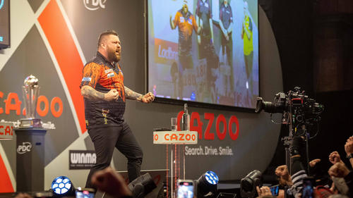 Dem neuen Weltmeister Michael Smith gelang im Finale ein seltener Neun-Darter