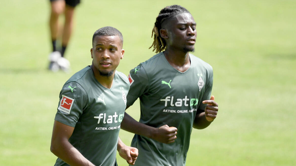 Gladbach-Star Manu Kone (rechts) steht vor seinem Debüt für Frankreich