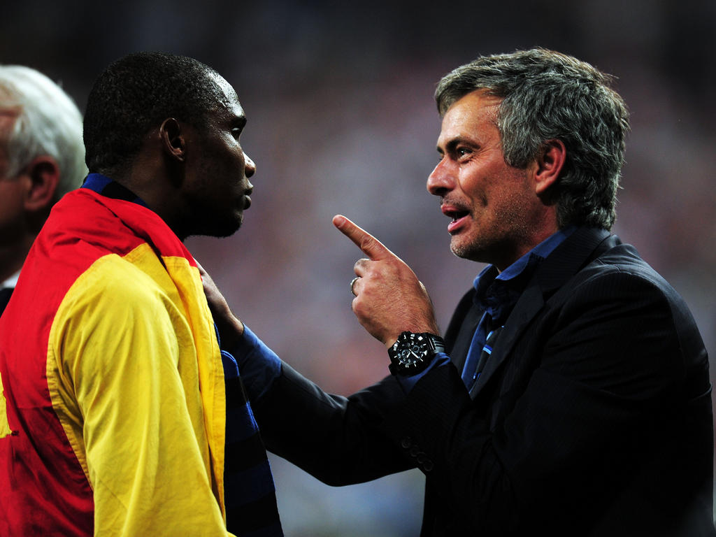 Gewannen 2010 die Champions League zusammen: Samuel Eto'o (l.) und José Mourinho Gewannen 2010 die Champions League zusammen: Samuel Eto'o (l.) und José Mourinho