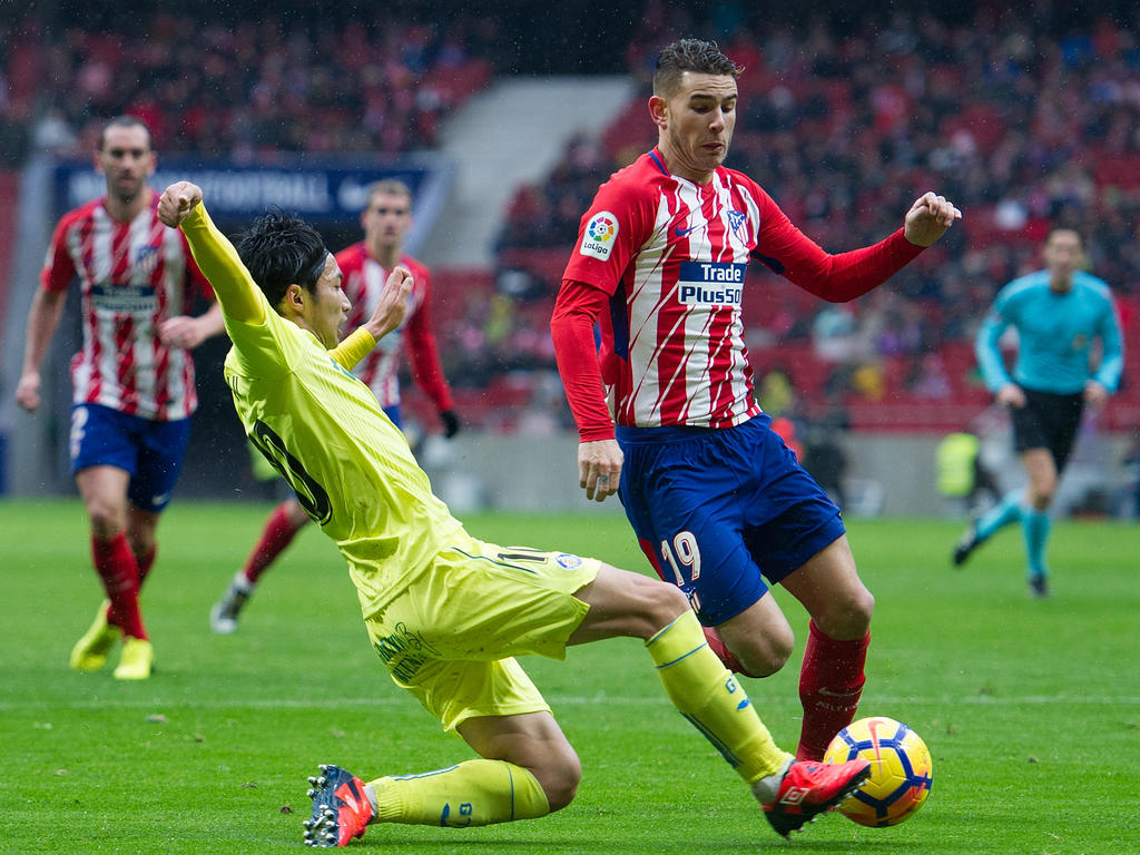 Hernández en un lance del juego contra el Getafe. (Foto: Getty)