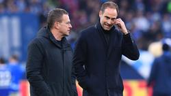 RB-Geschäftsführer Mintzlaff (r.) arbeitete einige Jahre mit Ralf Rangnick zusammen