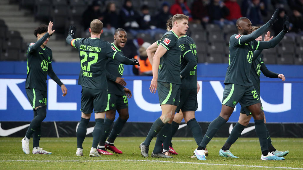 Wolfsburgs Spieler bejubeln den nächsten Sieg