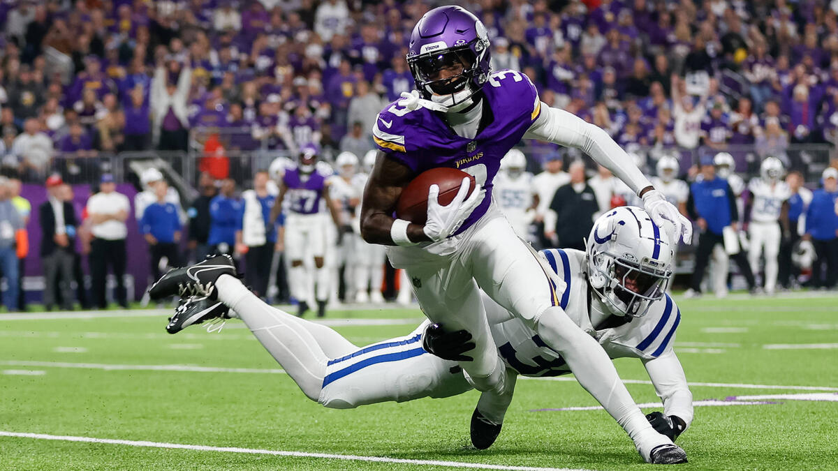 Jordan Addison brachte die Vikings mit seinem Touchdown auf Kurs