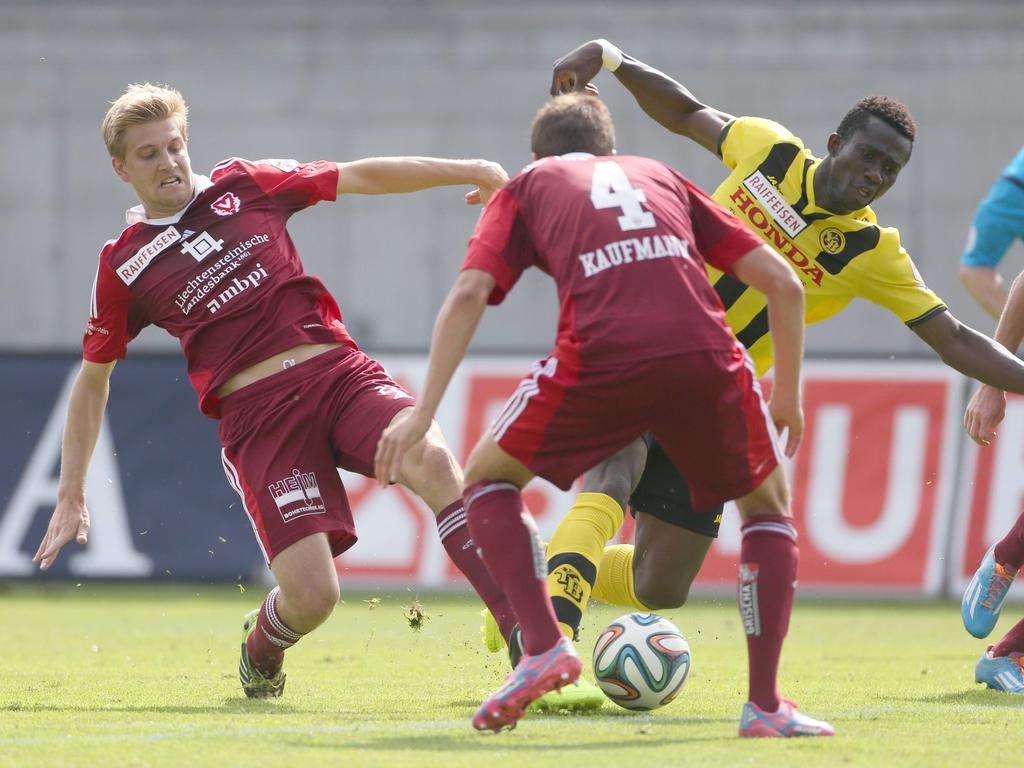 Der FC Vaduz kämpft, die drei Punkte nehmen sich aber die Young Boys mit