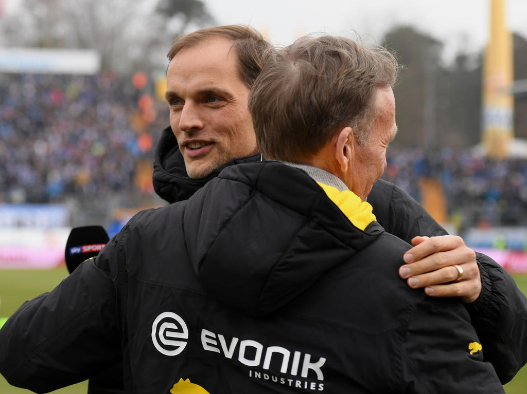 BVB-Coach Thomas Tuchel und Geschäftsführer Hans-Joachim Watzke (v.) BVB-Coach Thomas Tuchel und Geschäftsführer Hans-Joachim Watzke (v.)