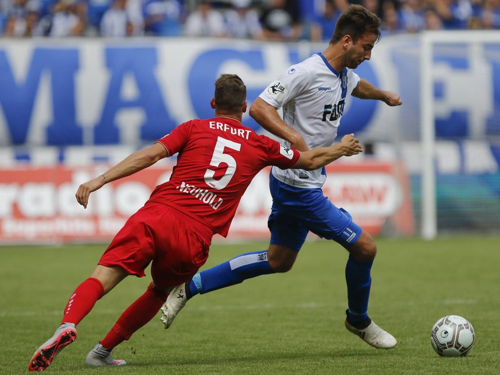 Klarer Erfolg für Christian Beck (r.) und den 1. FC Magdeburg Klarer Erfolg für Christian Beck (r.) und den 1. FC Magdeburg