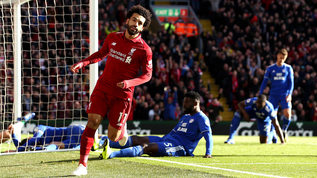 Salah volvió a reencontrarse con el gol en la liga inglesa. (Foto: Getty)