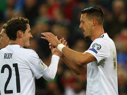Sebastian Rudy (l.) und Sandro Wagner kennen sich aus Hoffenheim und von der Nationalelf