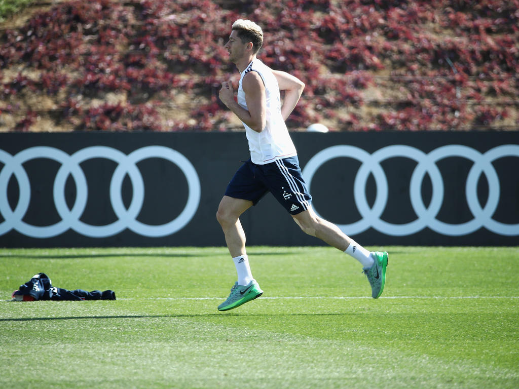 Robert Lewandowski hat am Dienstag wieder mit dem Team des FC Bayern trainiert