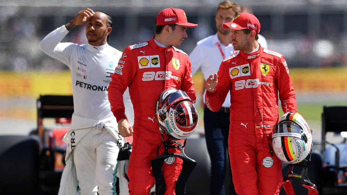 Die Stimmung zwischen Sebastian Vettel und Charles Leclerc war schon besser Die Stimmung zwischen Sebastian Vettel und Charles Leclerc war schon besser