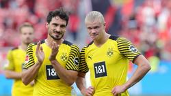 BVB: Mats Hummels (l.) hält große Stücke auf Erling Haaland