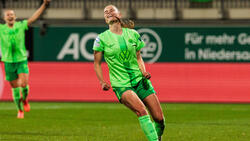 Tabea Sellner freut sich über ihr Comeback-Tor für den VfL Wolfsburg