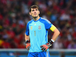 Iker Casillas, capitán y baluarte venido a menos en España. (Foto: Getty)