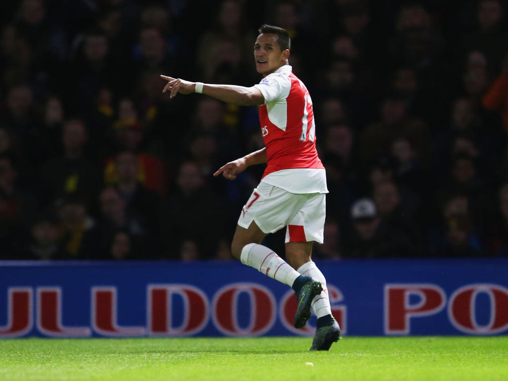 Alexis Sánchez sigue en racha goleadora y ayer marcó en el campo del Watford. (Foto: Getty)