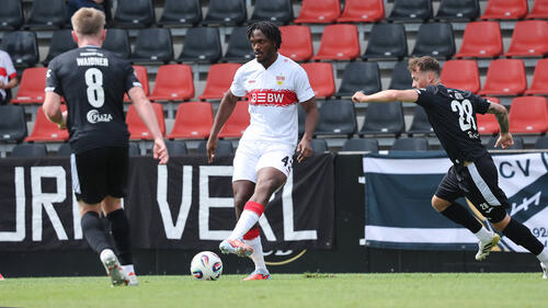 Dan-Axel Zagadou spielte am Samstag schon beim VfB Stuttgart II mit
