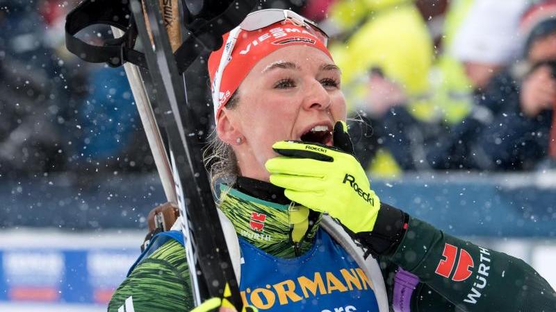 Der Spaß stand für Biathletin Denise Herrmann bei ihrer Langlauf-Rückkehr an erster Stelle Der Spaß stand für Biathletin Denise Herrmann bei ihrer Langlauf-Rückkehr an erster Stelle