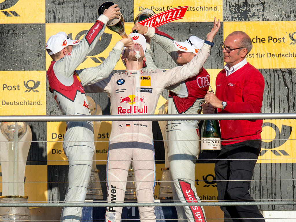 DTM-Champion Wittmann feierte ausgelassen DTM-Champion Wittmann feierte ausgelassen