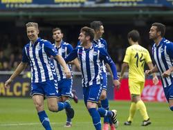 Ibai Gómez celebra el primer gol del Alavés. (Foto: Imago)